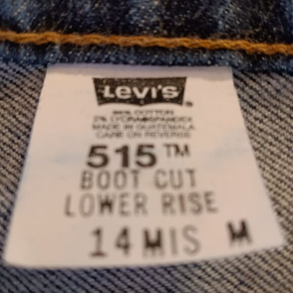 Vintage Levi 515 Boot Cut Low Rise Dark Wash Jeans sz 14M - Picture 5 of 9